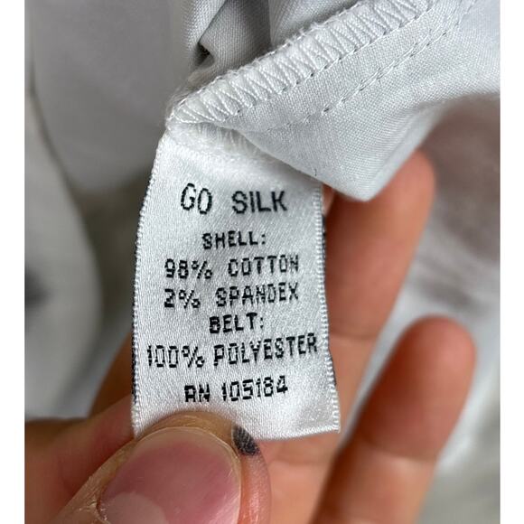 Go Silk Women’s Plus 1X White Blouse Black Lace Overlay Long Sleeve NEW Designer - Picture 5 of 7